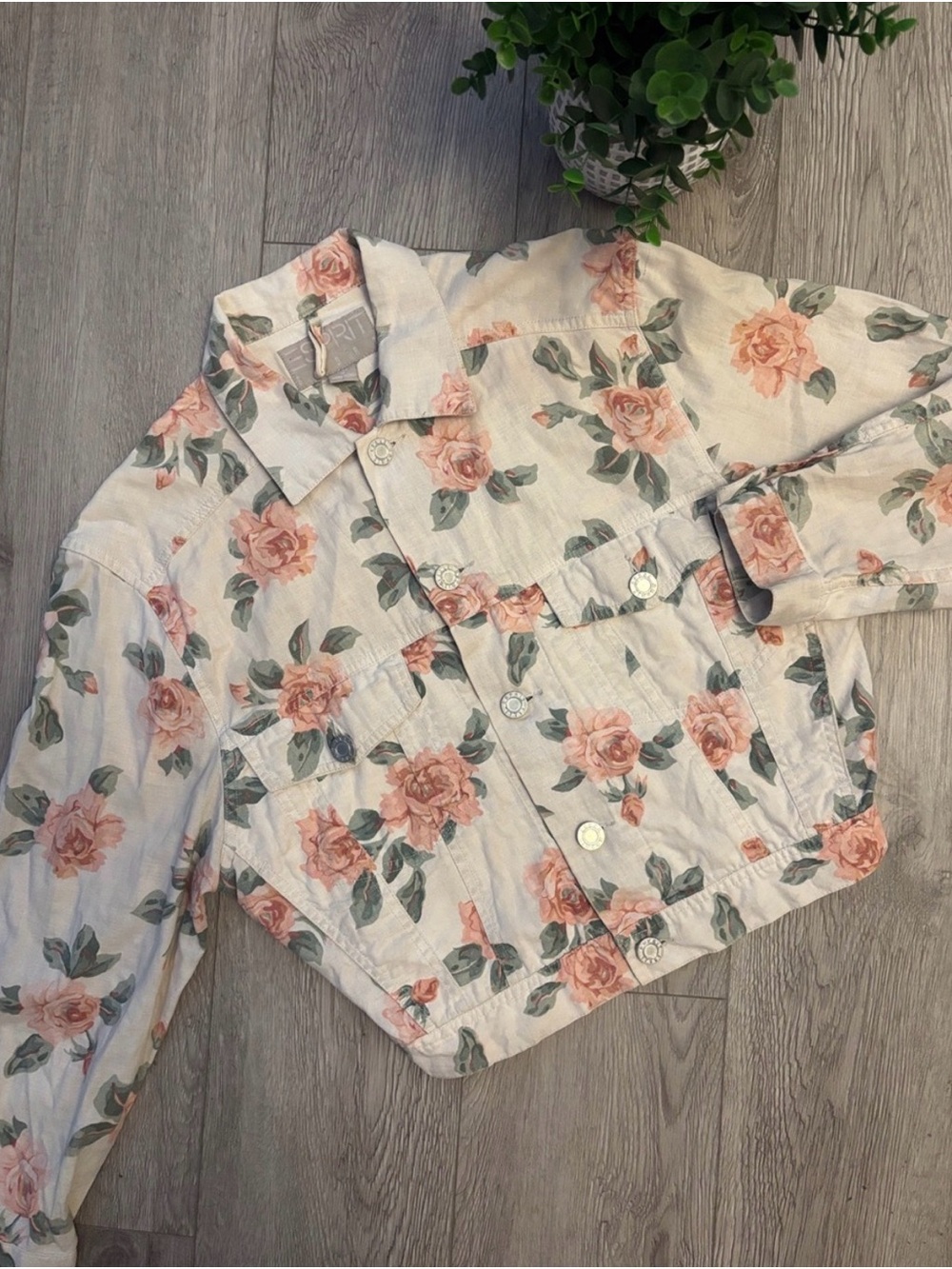 Vintage 90s Cottagecore Esprit Light Floral Boho Jacket